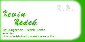 kevin medek business card
